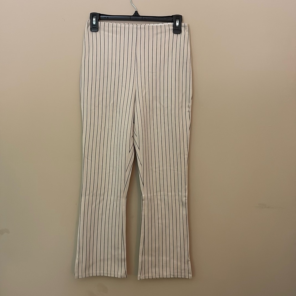 Lysse White and Black Slim Fit Trousers